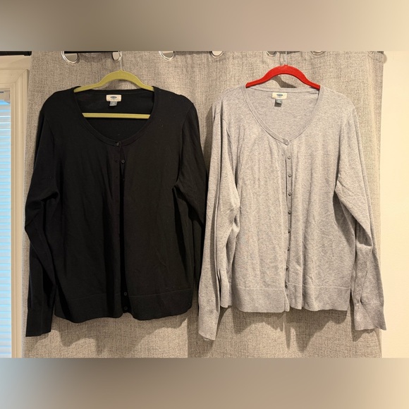 Old Navy Sweaters - Lot of 2 one Black and one Gray Women's Cardigan Sweaters. Old Navy XXL